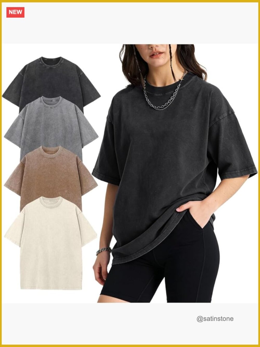 Oversized Cotton Tee Shirts Baggy Vintage Streetwear Tops